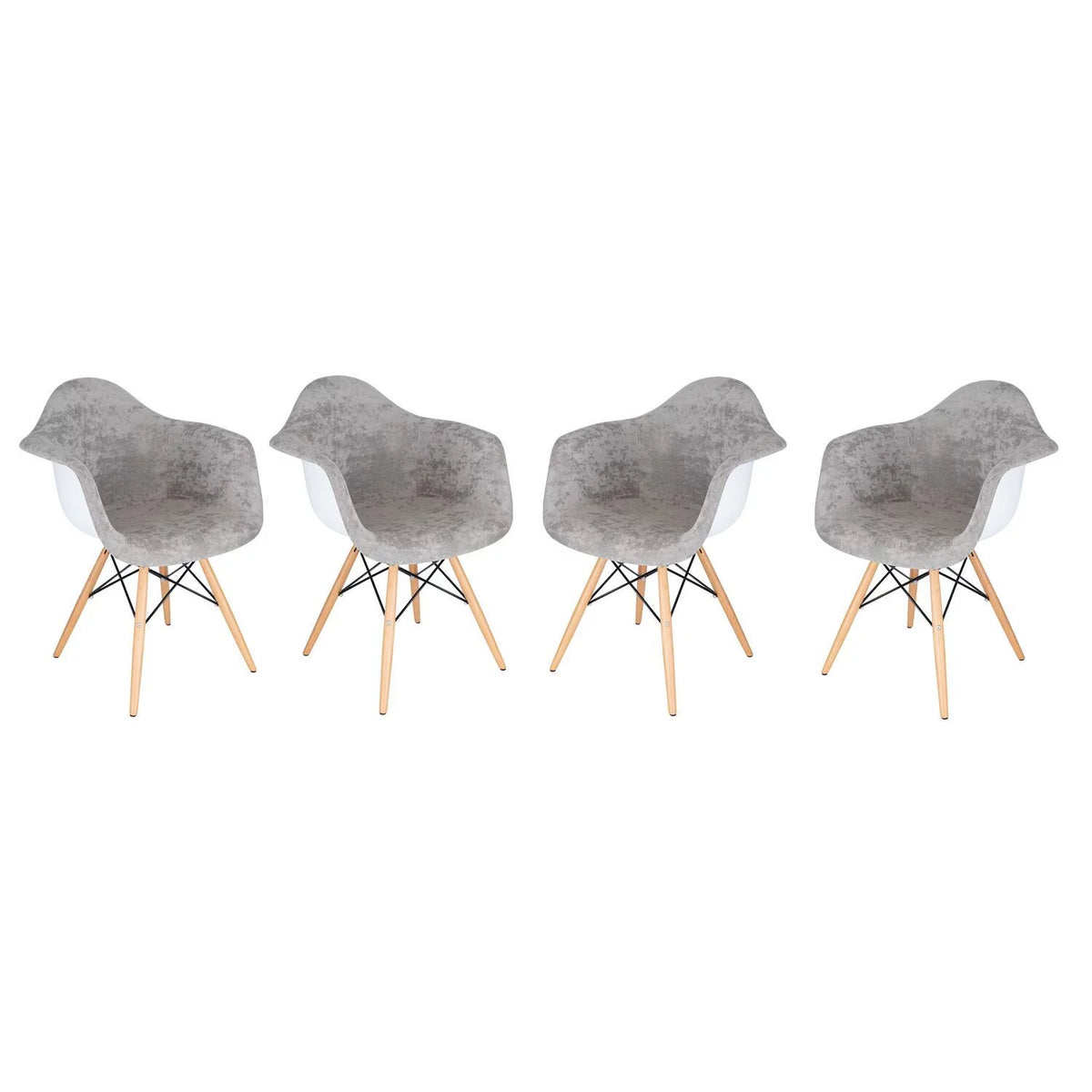 Velvet Accent Chair Set of 4 S674296