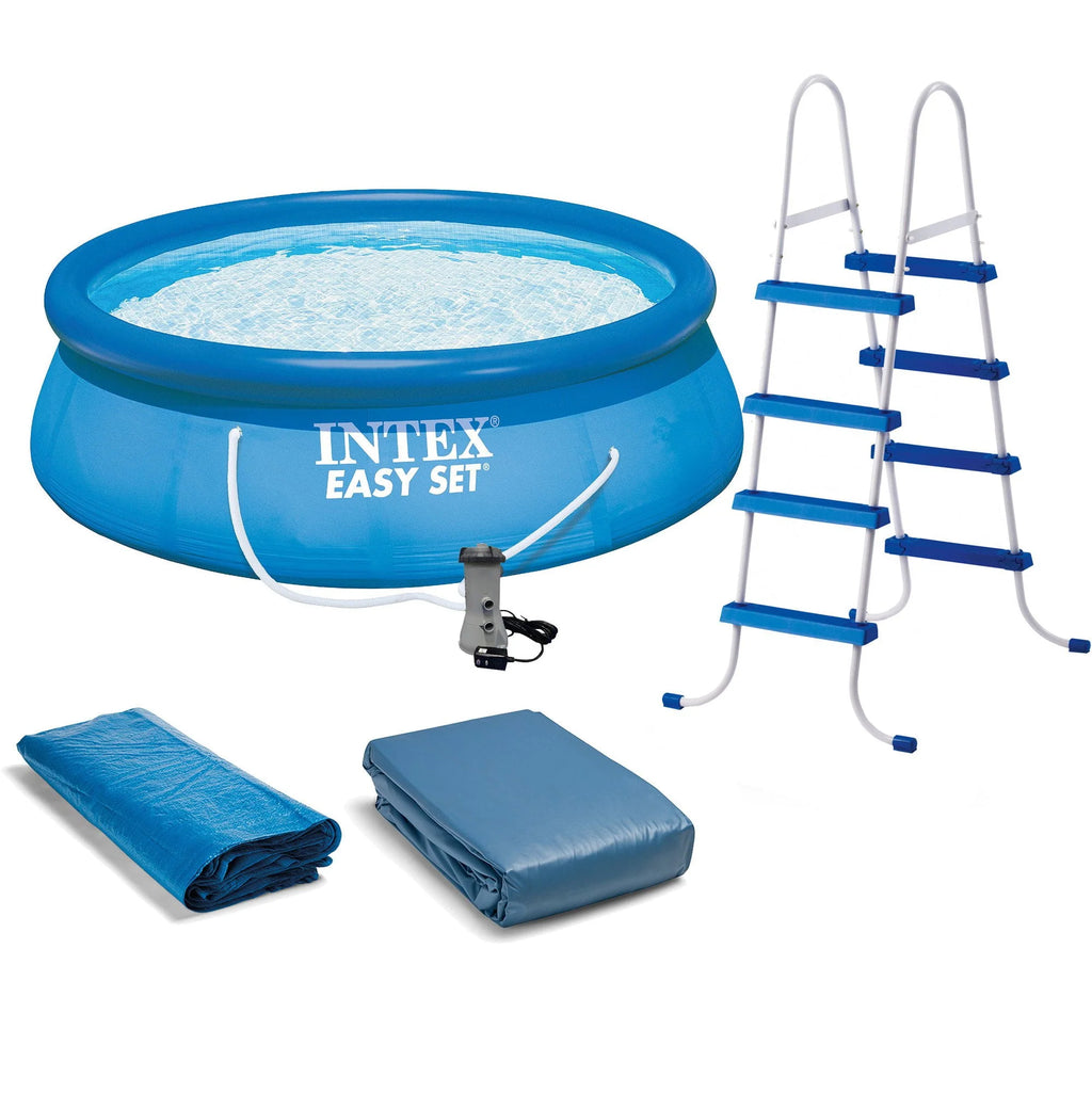 Above Ground Swimming Pool with Ladder and Pump Q543