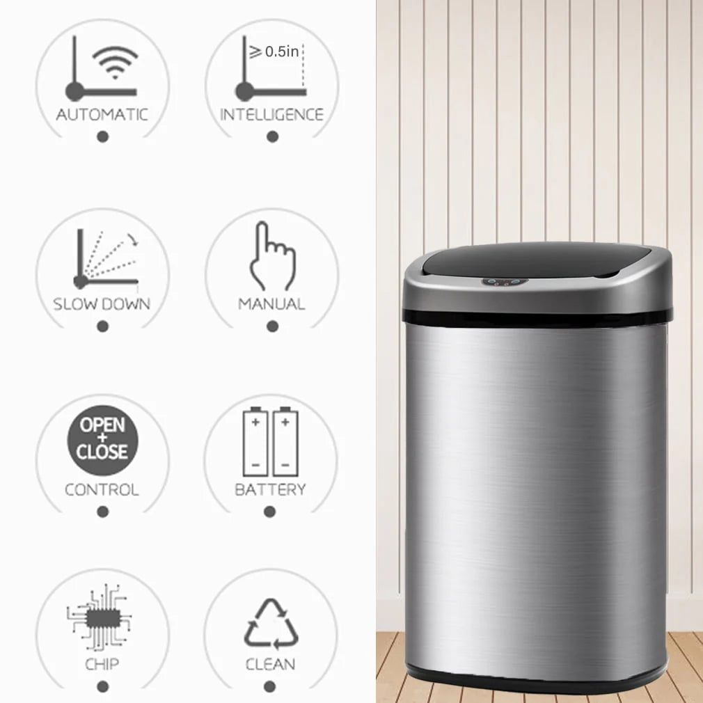 13 Gallon Stainless Steel Trash Can R88421