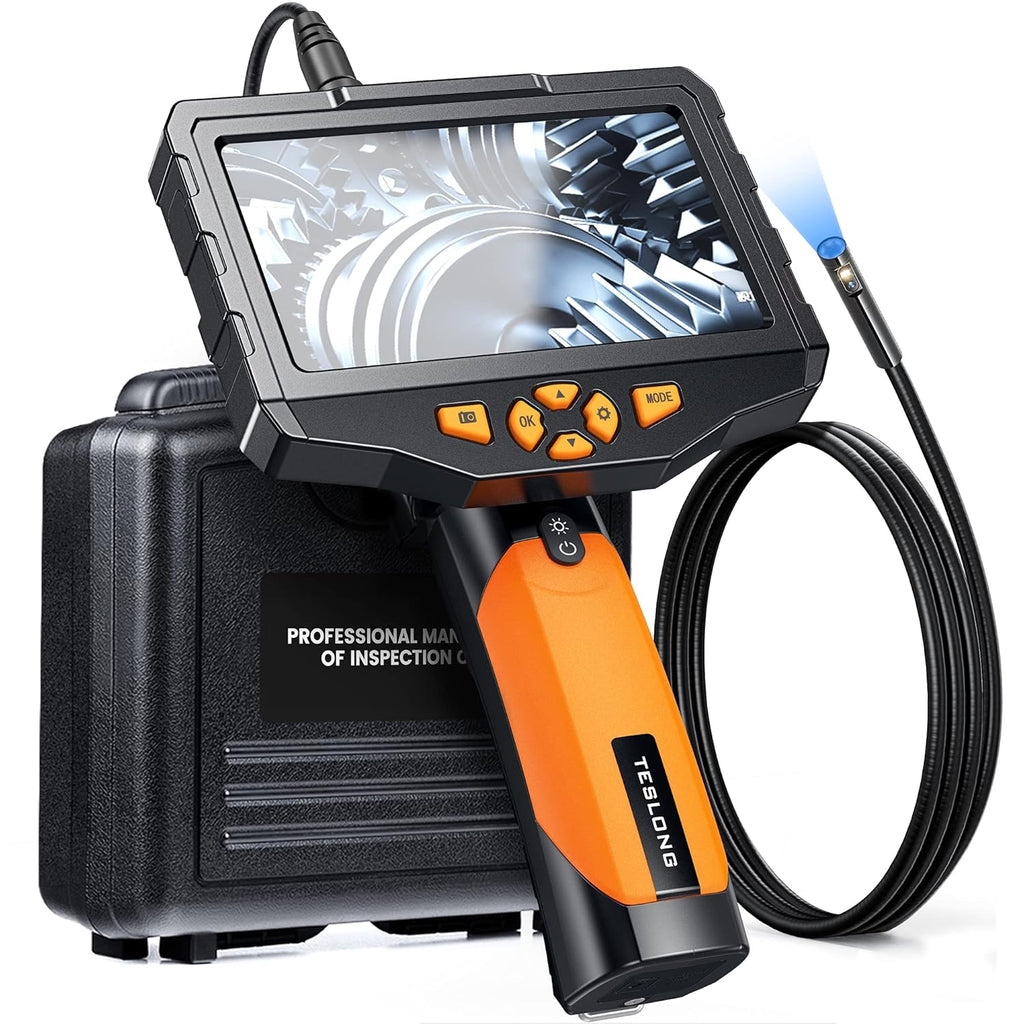 5 inches IPS Dual Lens Borescope Camera with 8mm 10ft Cable S91324