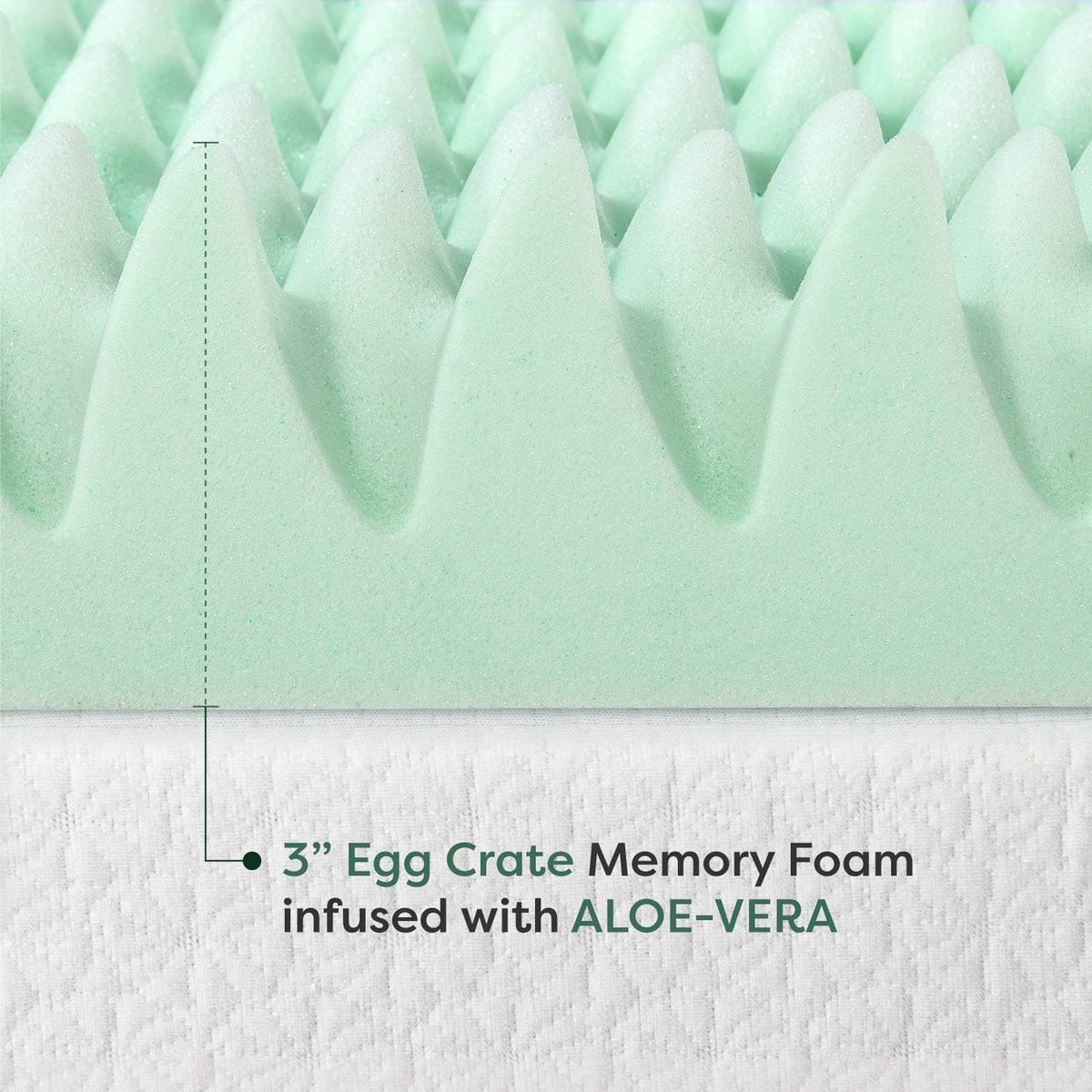 3 inch Memory Foam Mattress Topper J959491