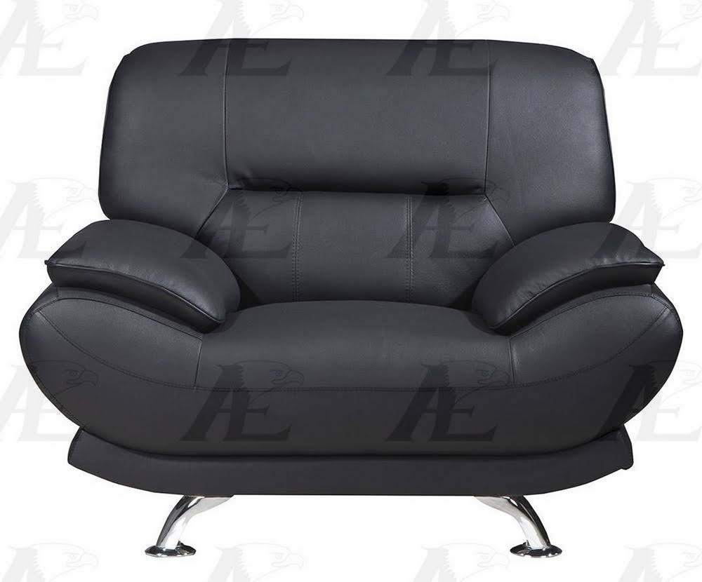 Black Genuine Leather Chair M1771