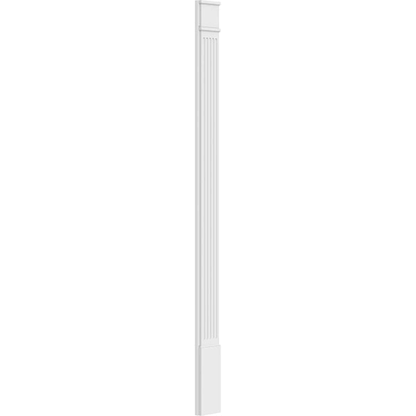Fluted PVC Pilaster with Decorative Capital & Base (Pair) D6032
