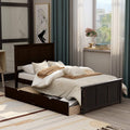 Gray Wood Platform Bed with Trundle and Drawers X43773