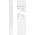 Fluted PVC Pilaster with Decorative Capital & Base (Pair) D6032