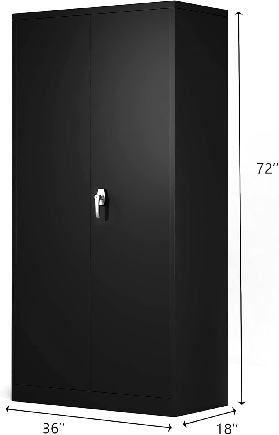 Metal Storage Cabinet with 2 Doors and 4 Adjustable Shelves S3411