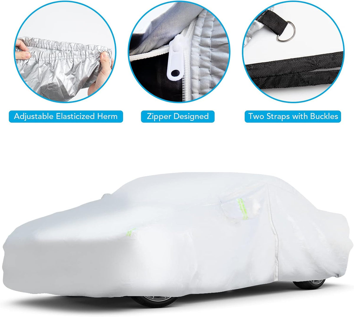 Waterproof All Weather Car Cover with Zipper O204