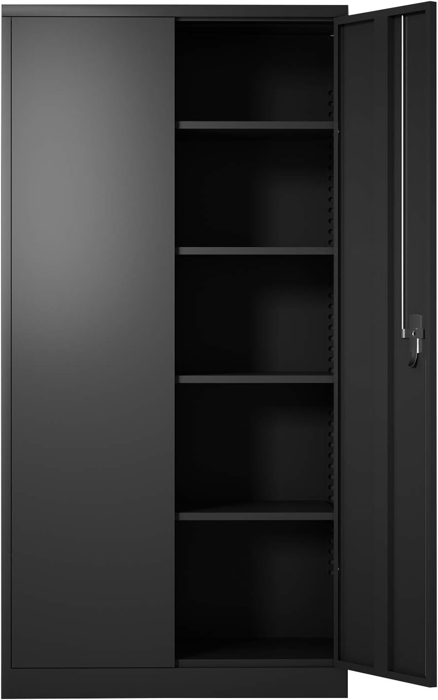 Metal Storage Cabinet with 2 Doors and 4 Adjustable Shelves S3411