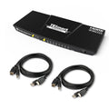 HDMI KVM Switch 4 Port 4K @60Hz 4x1 with 2 Pcs 5ft KVM Cables USB 2.0 Red V4665