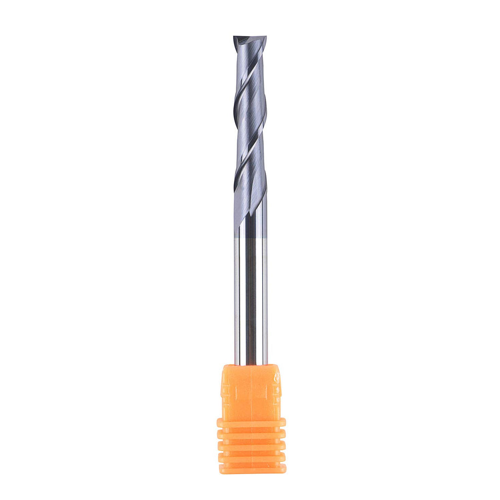 2 Flutes 1/4 inch Shank Carbide End Mill TiAlN Coated HRC55 Spiral UpCut Pack of 2 B840