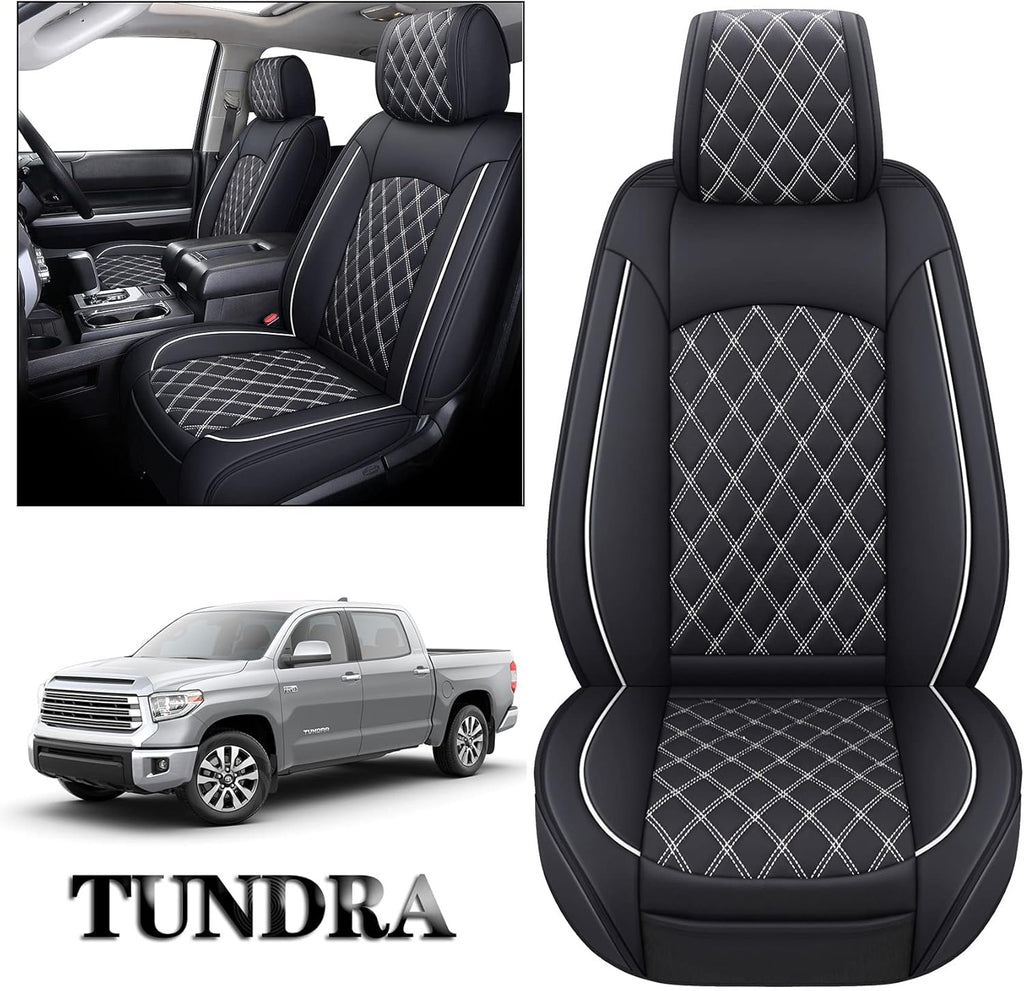 Waterproof Faux Leather Full Seat Covers 5 PCS Full Set Black-Red B4945