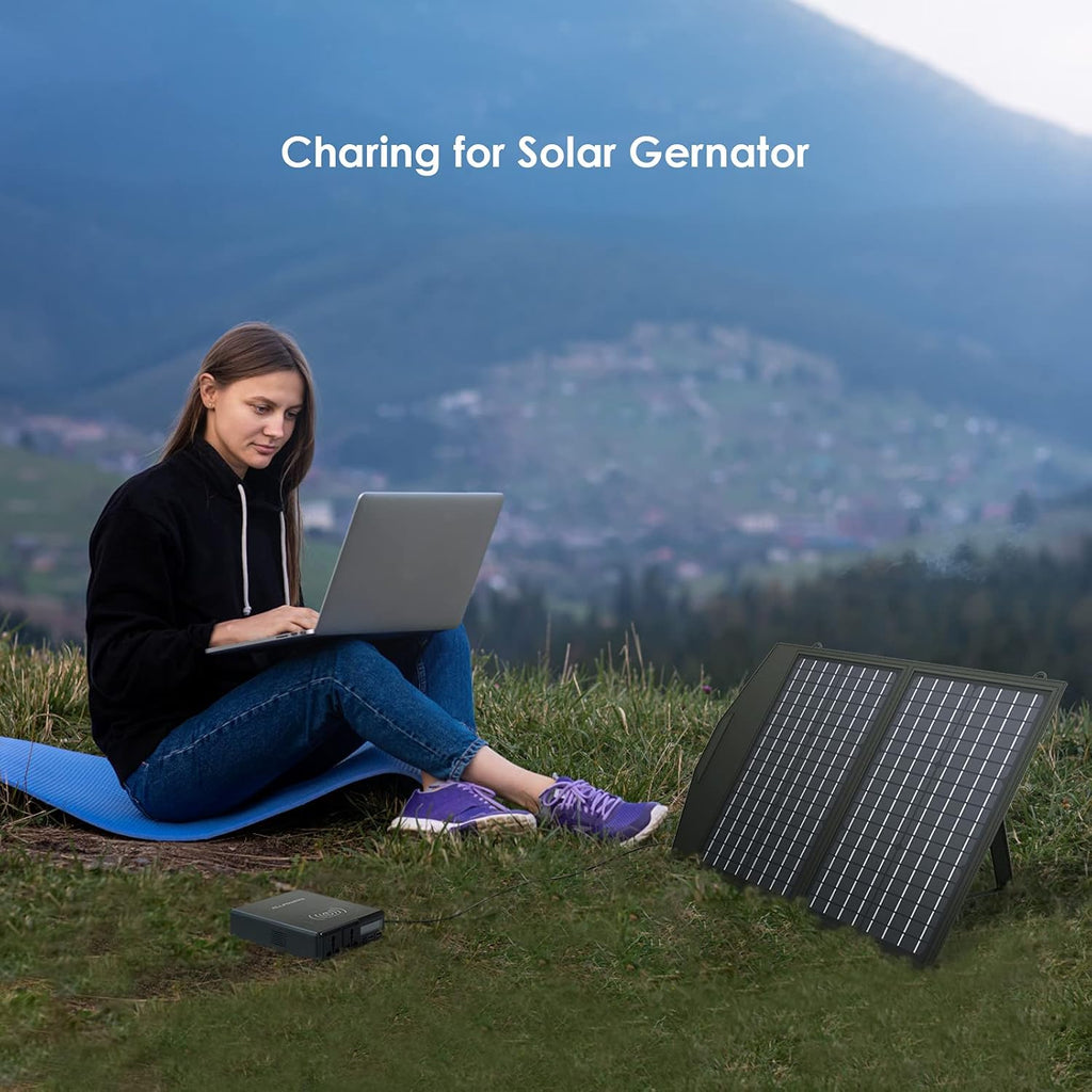 60W Foldable Monocrystalline Waterproof IP66 Portable Solar Panel S59355
