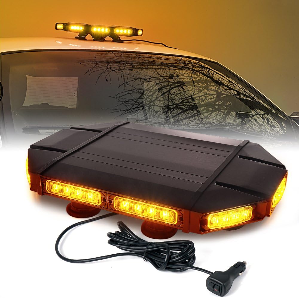 Blue 18 LED Magnetic Mount Emergency Strobe Light Bar U662