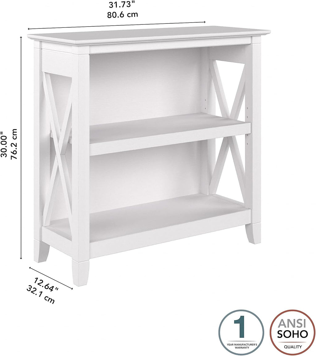 2 Shelf Bookcase in Pure White Oak A1229