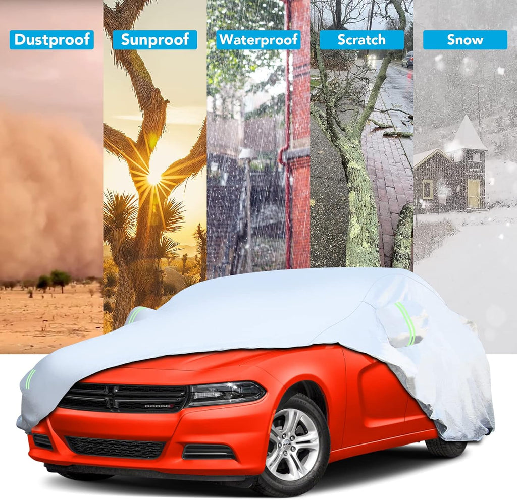 Waterproof All Weather Car Cover with Zipper O204