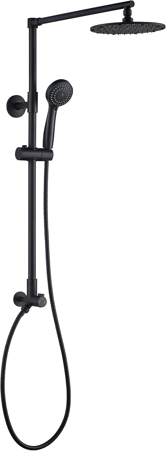 3-Setting Handheld Shower Combo with Slide Bar, 8 Shower Head, 2.5 GPM Brushed Nickel V615089