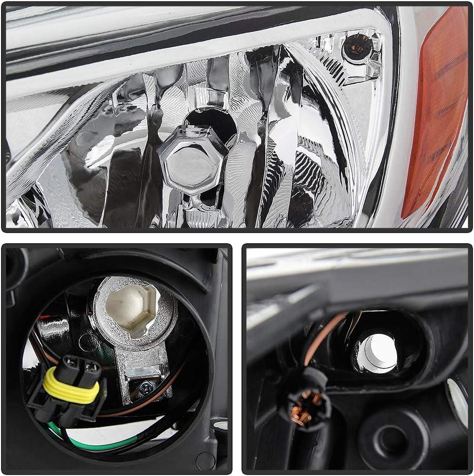 Ford Focus Chrome Housing Headlights Assembly V1555
