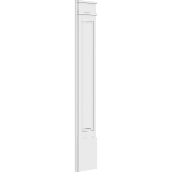 PVC Raised Panel Pilaster with Decorative Capital & Base (Pair) G155