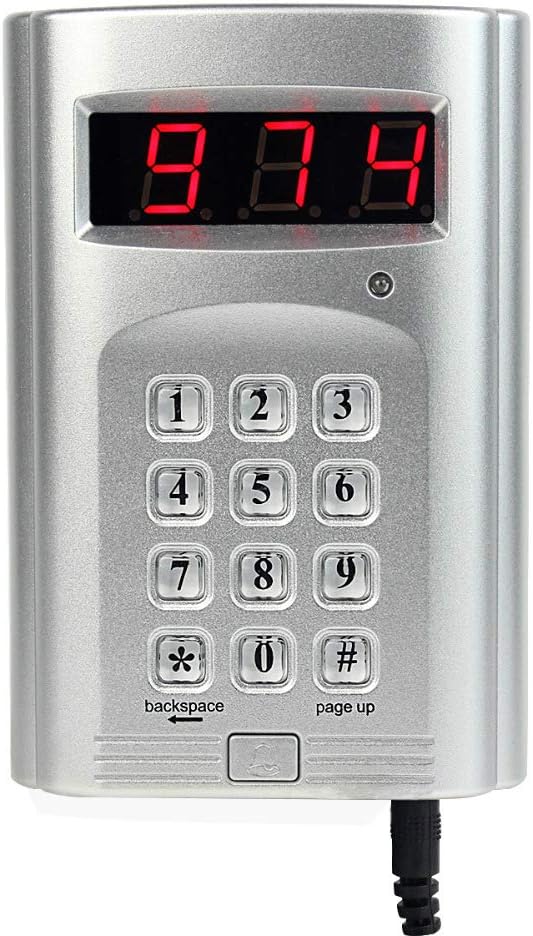 Wireless Calling System Number Keypad Caller and 3 Number Display Host O7225