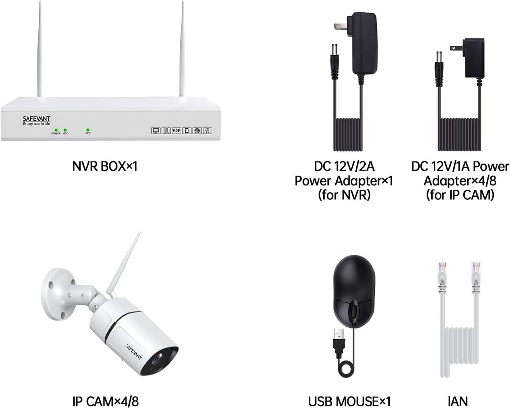 1080P 8 Channel Wireless Security Camera System with 1TB Hard Drive K125692