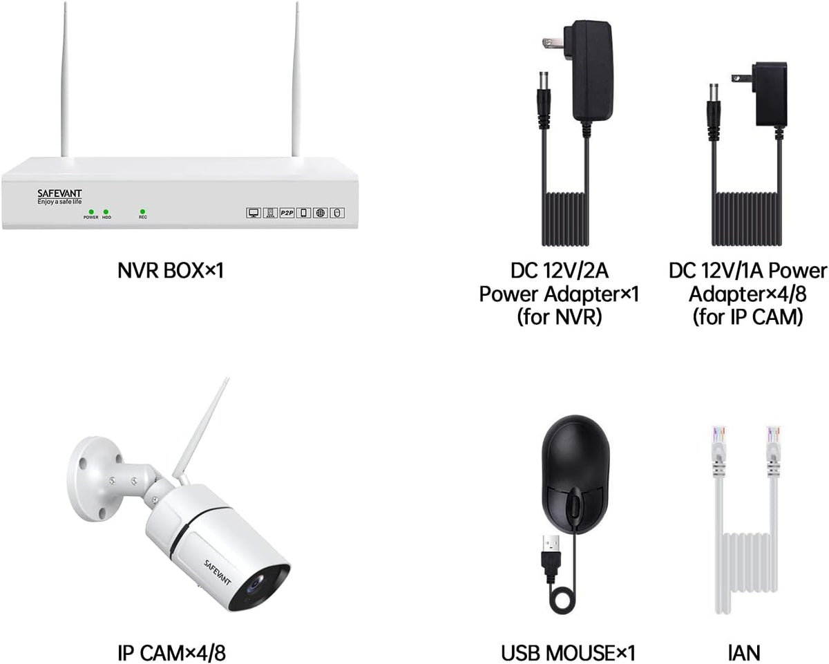 1080P 8 Channel Wireless Security Camera System with 1TB Hard Drive K125692