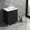 20 Inch Free Standing Bathroom Vanity Cabinet with Resin Sink and Faucet White V299184