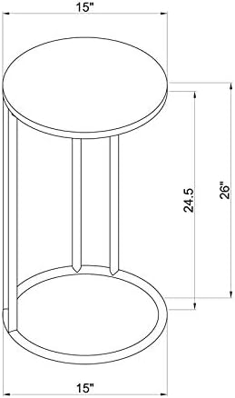 Gold Metal Accent C Table G536555