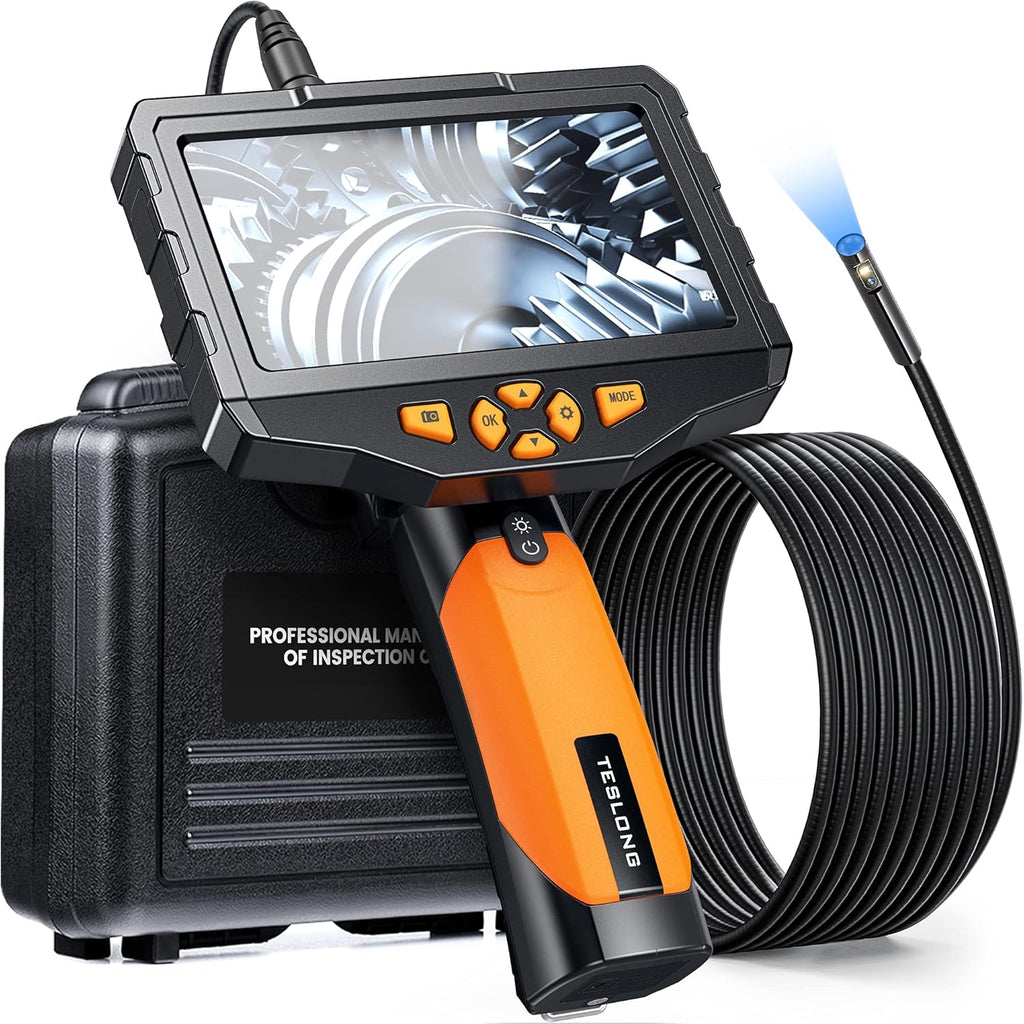 5 inches IPS Dual Lens Borescope Camera with 8mm 10ft Cable S91324