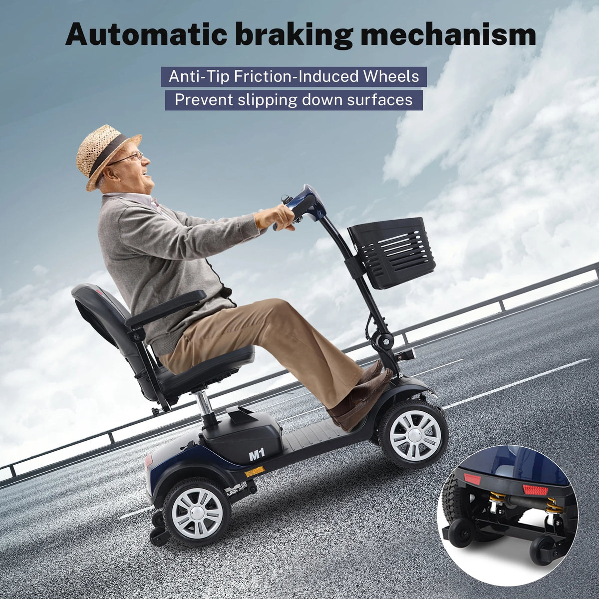 Blue 4 Wheel Mobility Scooter R4709