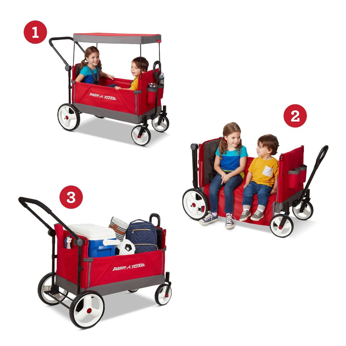 Red/Black Convertible Stroll N Wagon Q74609