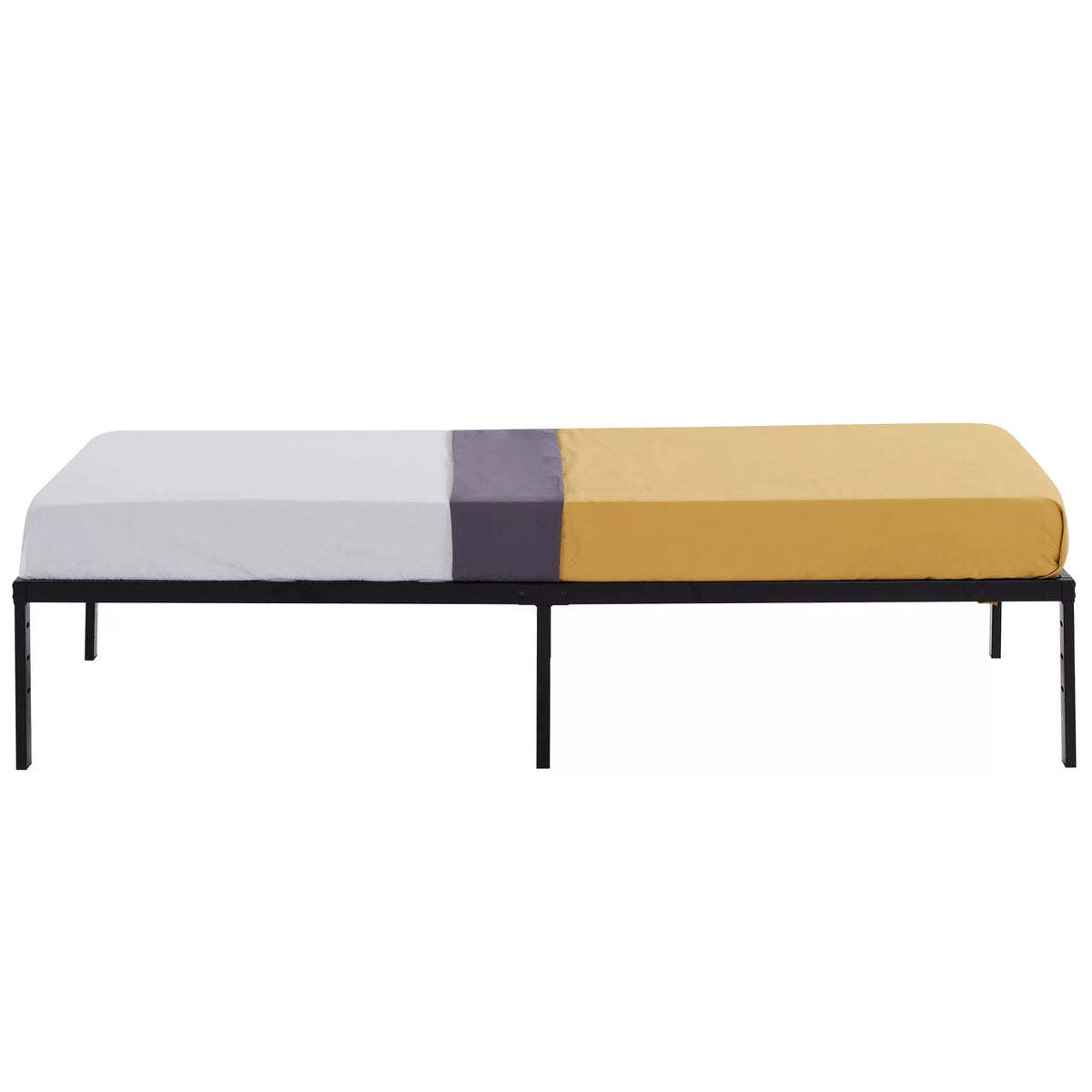 Twin Size Black Metal Platform Bed Z1216
