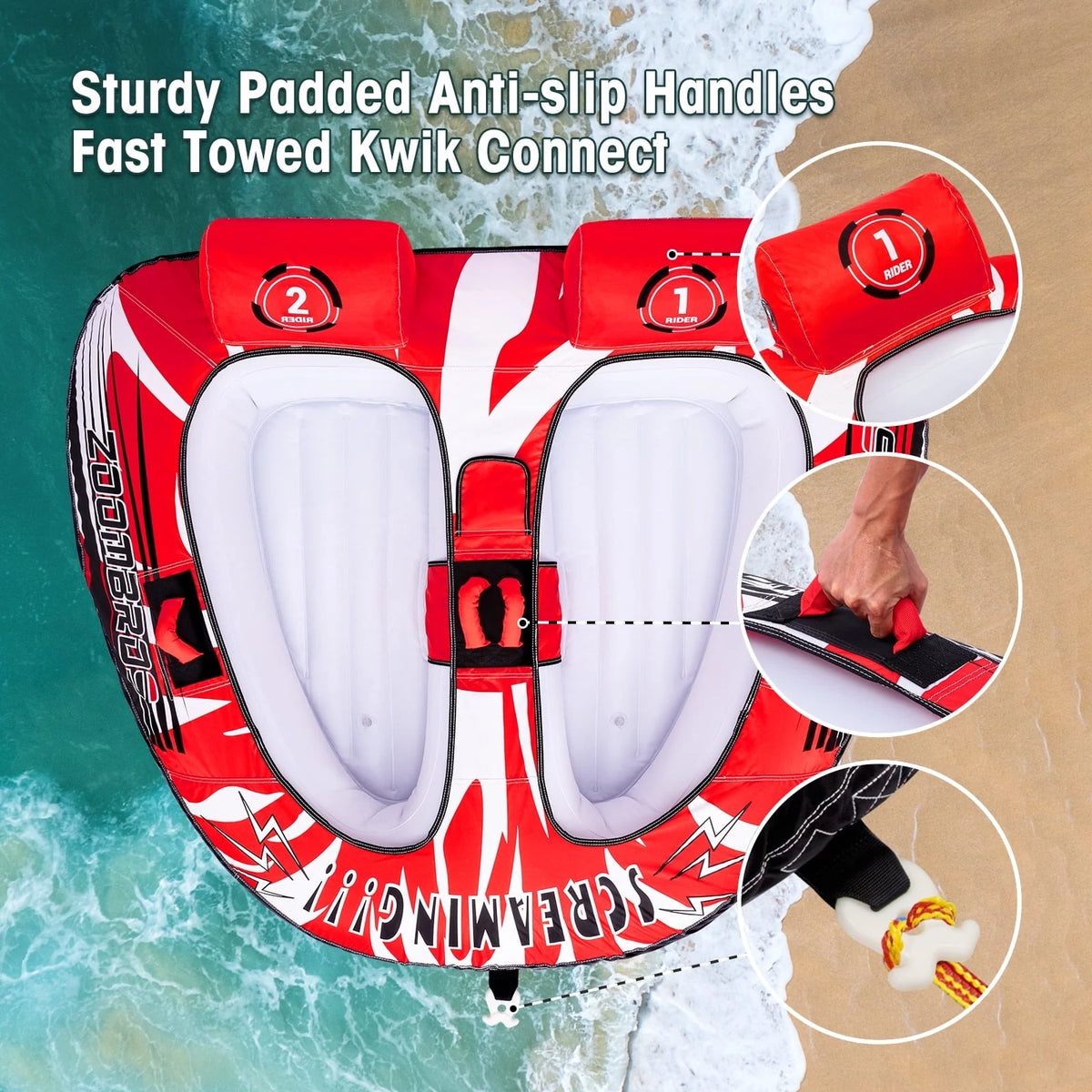 Inflatable Towable Tubes for Boating, 2-Person D751518