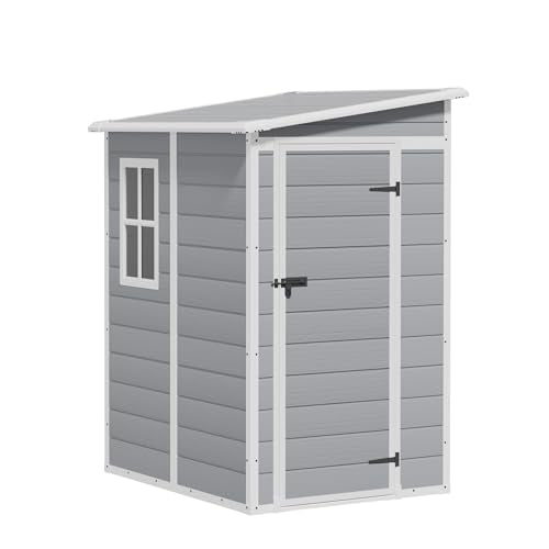 5' x 4' Resin Weather Resistant Outdoor Storage Shed with Floor F804