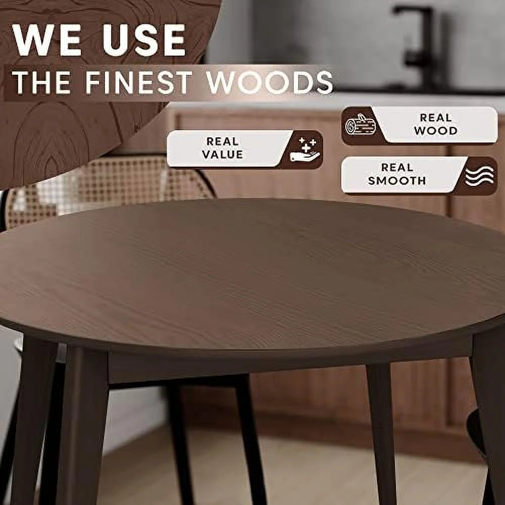 Round Birch Solid Wood Dining Table 40 inch P7820