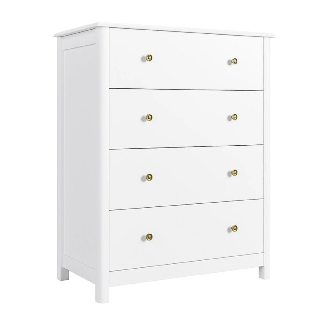 White 4 Drawer Wide Dresser R842786