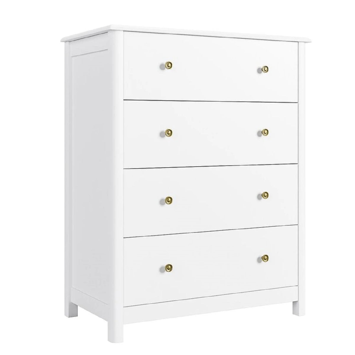 White 4 Drawer Wide Dresser R842786