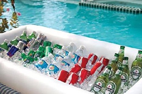 White Inflatable Serving Bar with Drain Plug M851