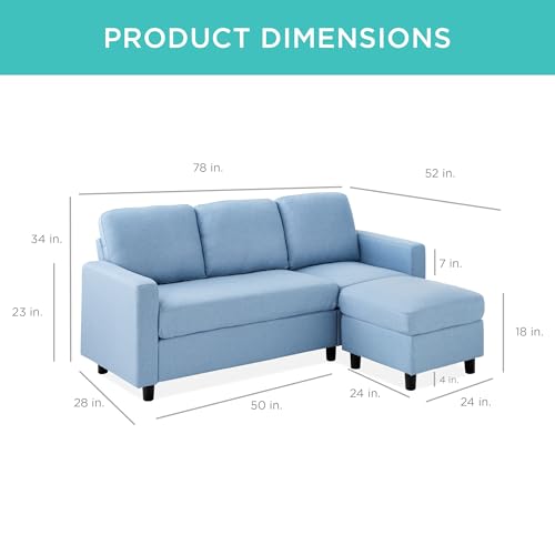 Beige Upholstered Sectional Sofa with Chaise Q113