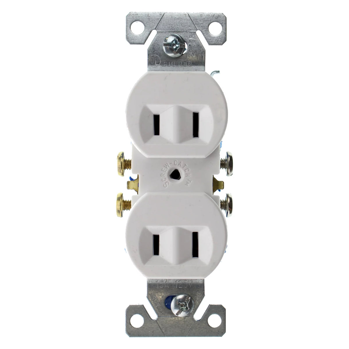 Duplex Outlet, Non-Grounding, 2-Wire, 15-Amp, 120-Volt, White, (10-Pack) X757643