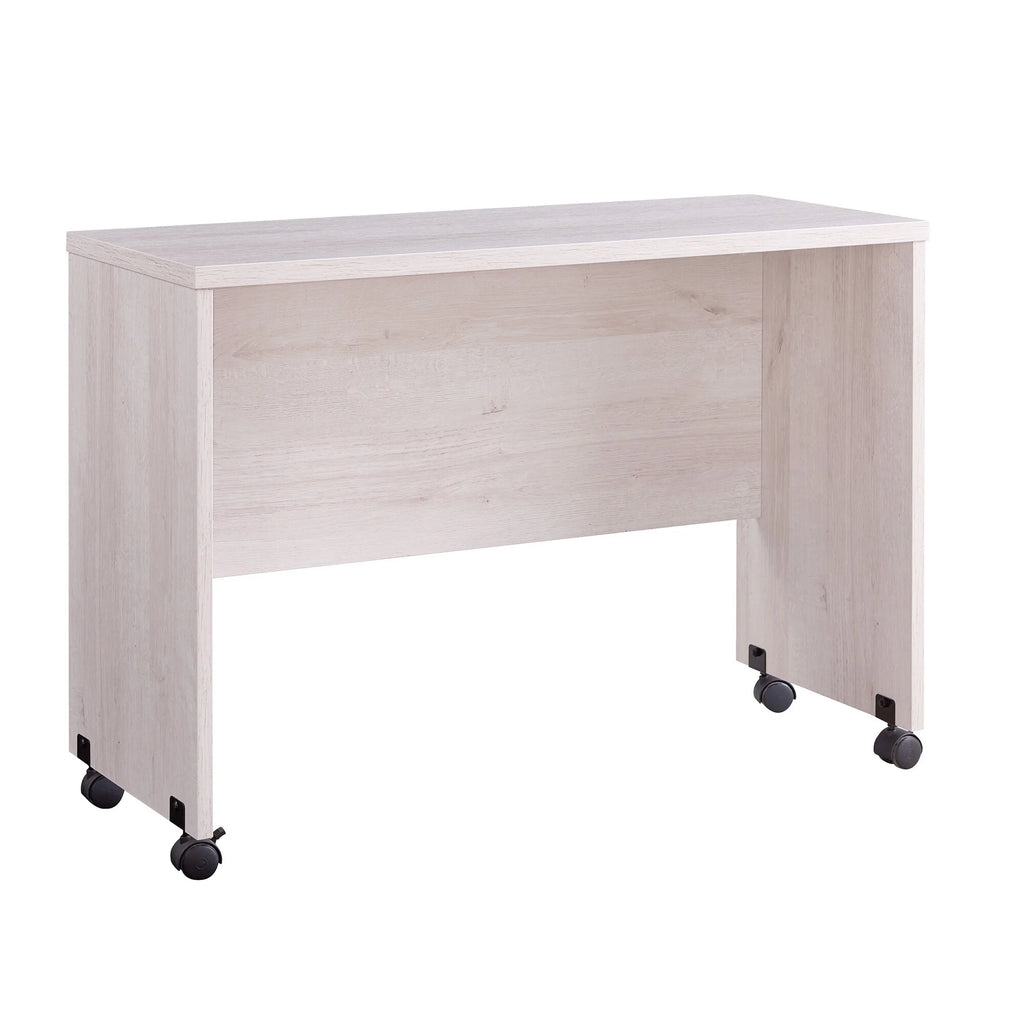White Oak Wooden Desk Return with Casters O926