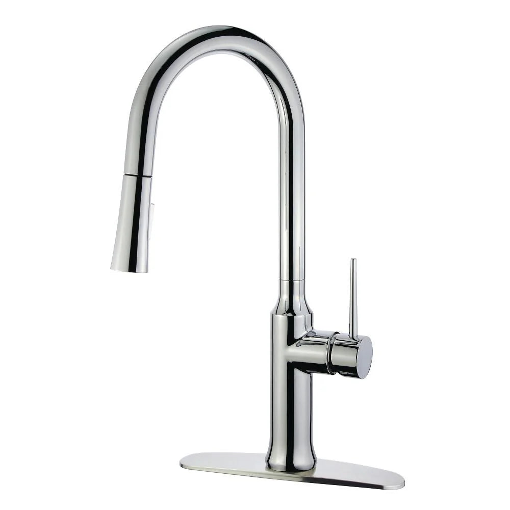 Polished Chrome Pull-Down Sprayer Kitchen Faucet W373761
