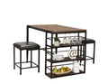 Rustic Elm Industrial 3 Piece Counter Height Pub Table Set Y639
