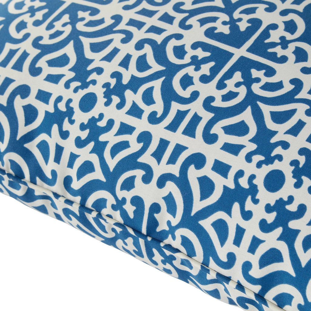 Indigo Lattice Outdoor Deep Seat Cushion Set J1123