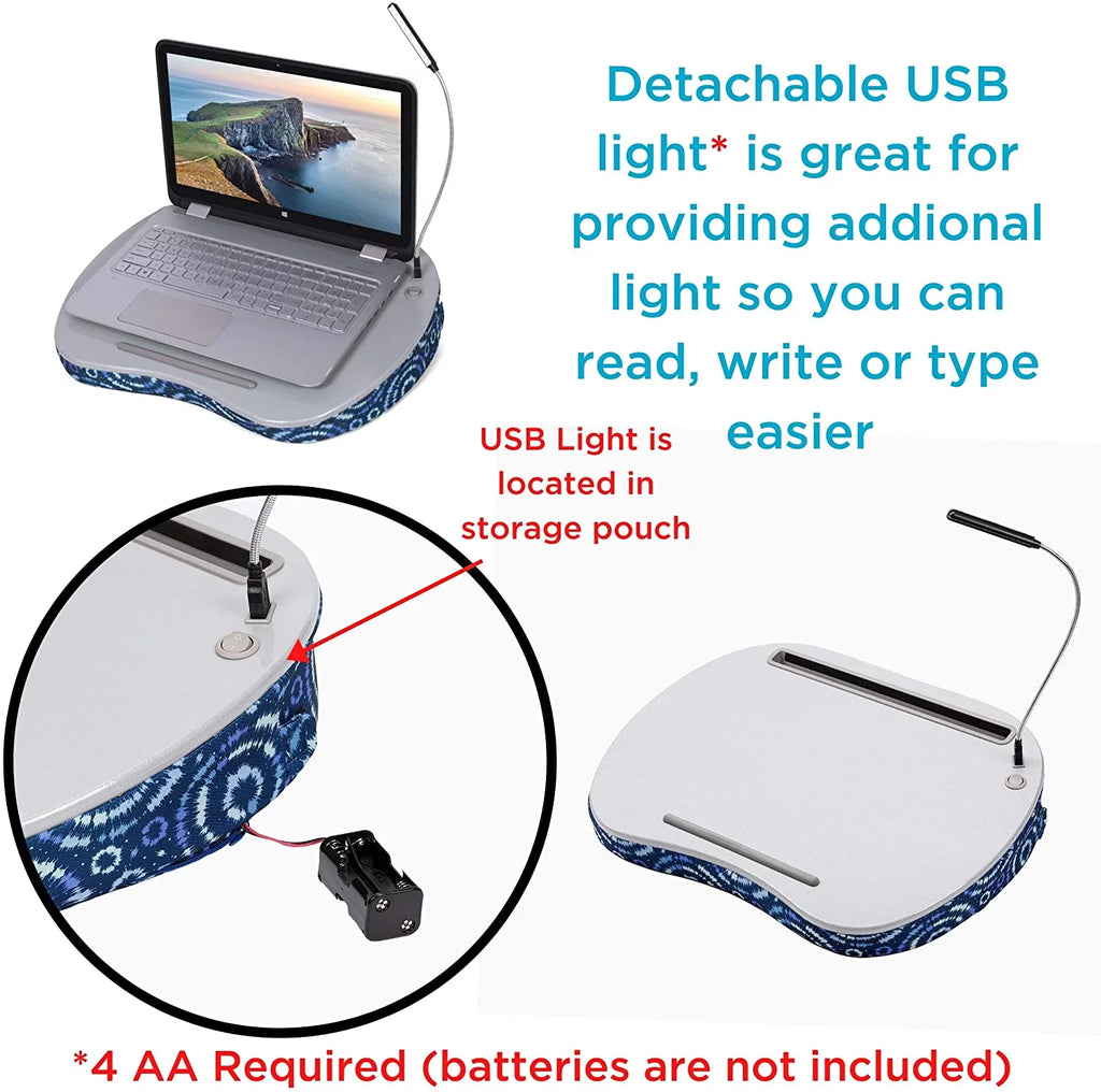 Lap Desk for Laptop and Writing with USB Light S5964