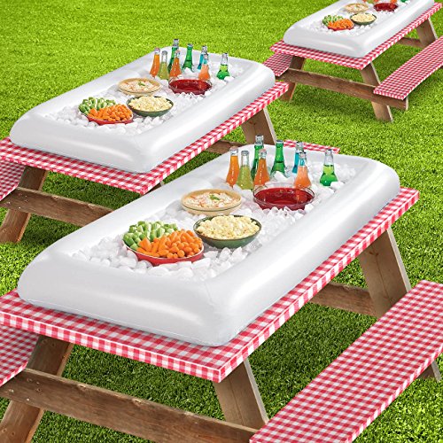 White Inflatable Serving Bar with Drain Plug M851