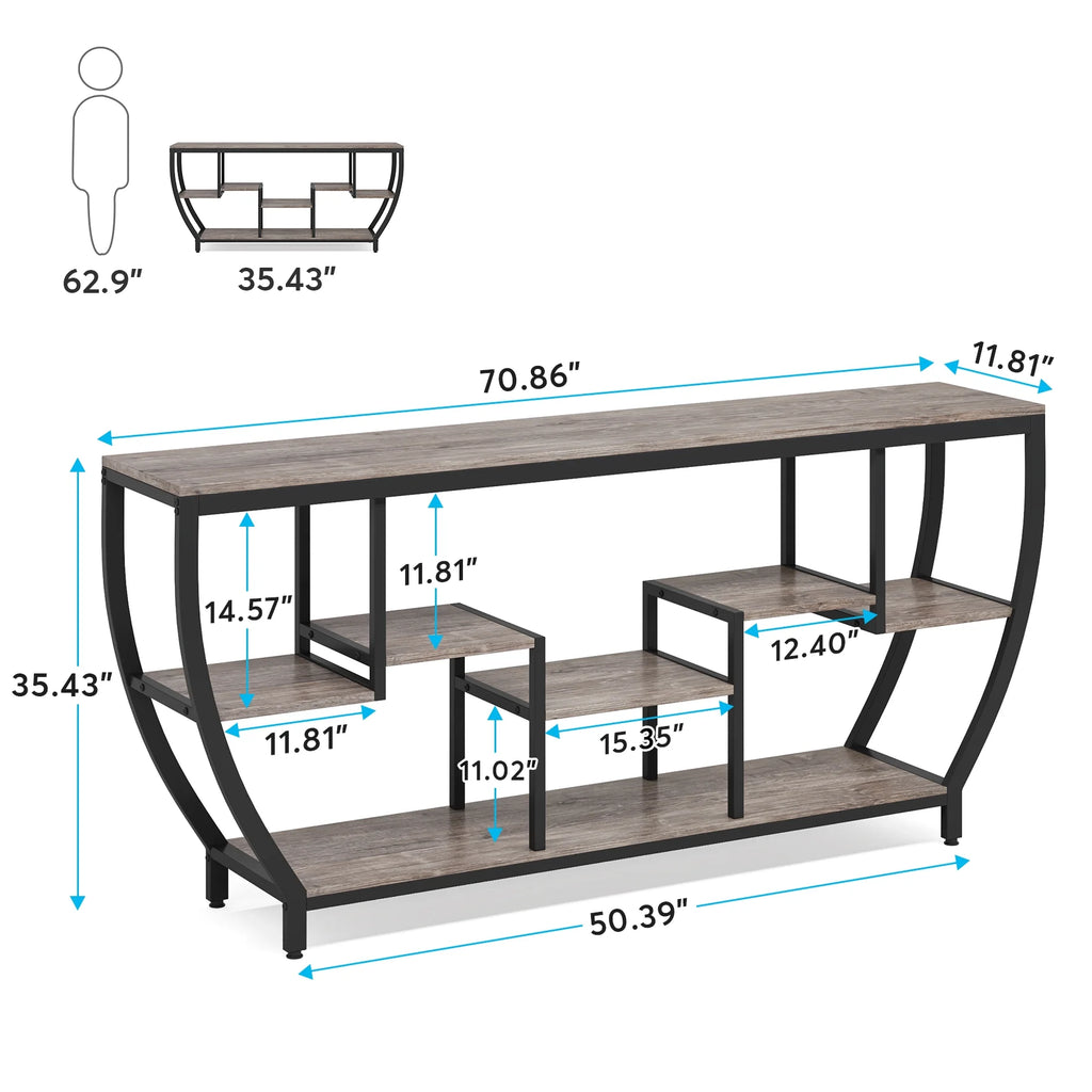 70.9 Inches Console Table with Shelves J5364