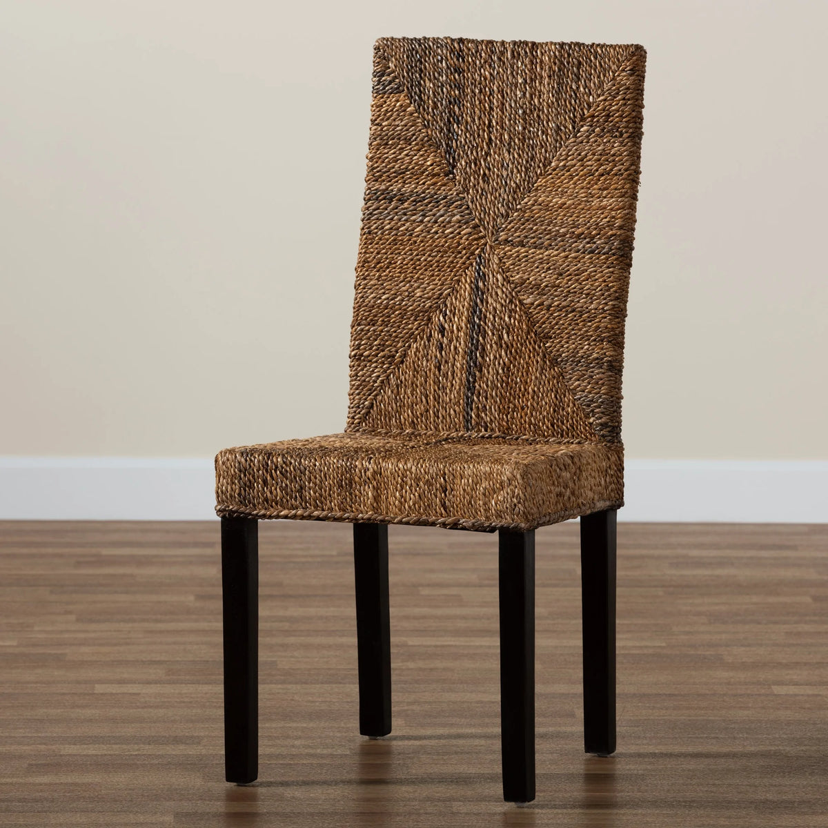 Dark Brown Mahogany Wood Dining Chair P1649