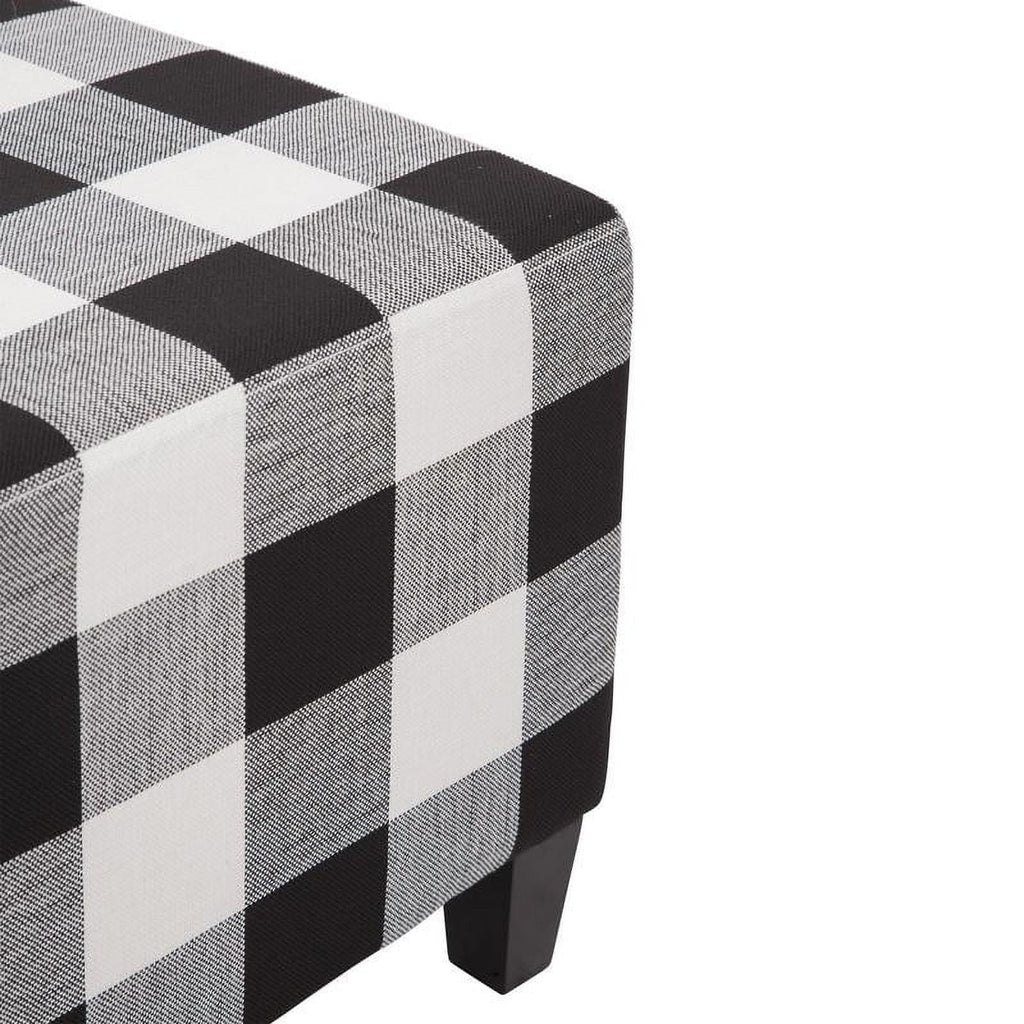 Plaid Checkered Ottoman Footrest M637