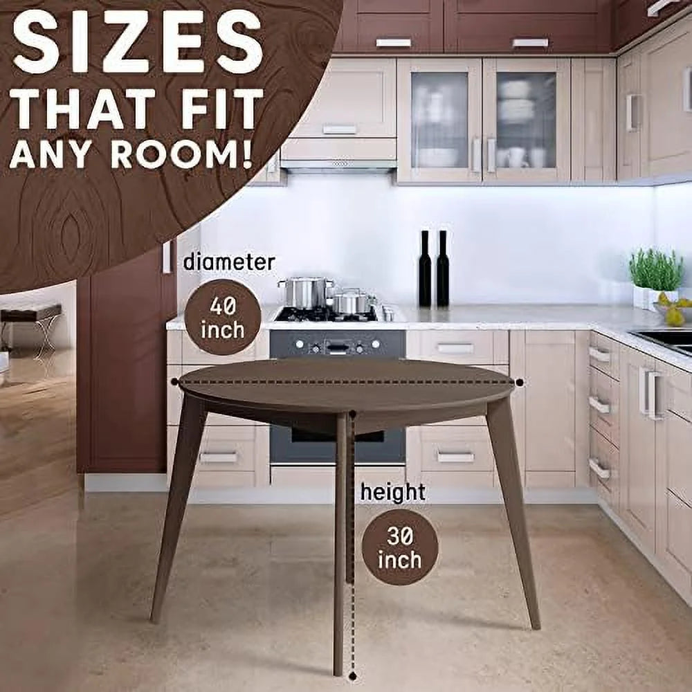 Round Birch Solid Wood Dining Table 40 inch P7820