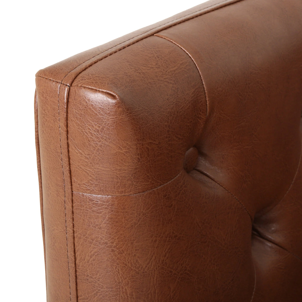 Brown Upholstered Loveseat V70211